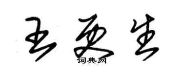 朱锡荣王更生草书个性签名怎么写