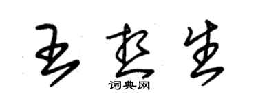 朱锡荣王想生草书个性签名怎么写