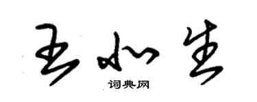 朱锡荣王北生草书个性签名怎么写