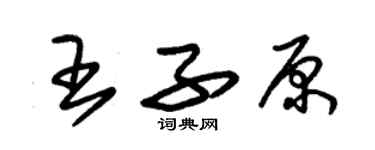 朱锡荣王子原草书个性签名怎么写