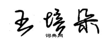 朱锡荣王培朵草书个性签名怎么写