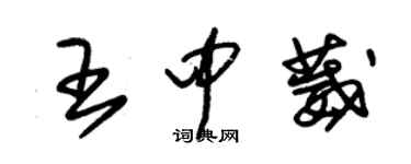 朱锡荣王中葳草书个性签名怎么写