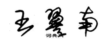 朱锡荣王翼南草书个性签名怎么写