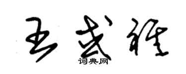 朱锡荣王或祺草书个性签名怎么写
