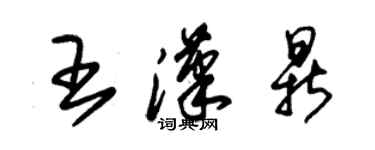朱锡荣王汉鼎草书个性签名怎么写