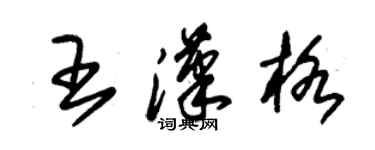 朱锡荣王汉格草书个性签名怎么写