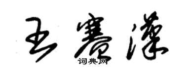 朱锡荣王赛汉草书个性签名怎么写