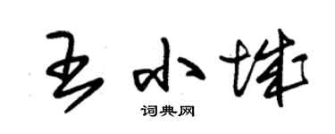 朱锡荣王小城草书个性签名怎么写