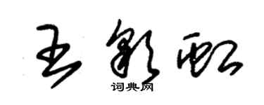朱锡荣王彩虹草书个性签名怎么写