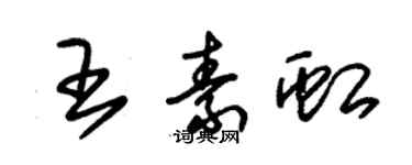 朱锡荣王素虹草书个性签名怎么写