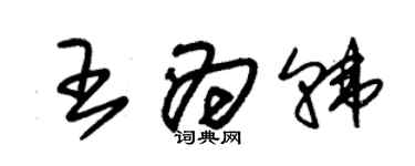 朱锡荣王为韩草书个性签名怎么写