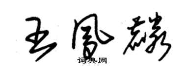 朱锡荣王凤麟草书个性签名怎么写