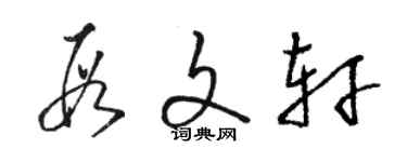 骆恒光段文轩草书个性签名怎么写