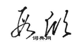 骆恒光段欣草书个性签名怎么写