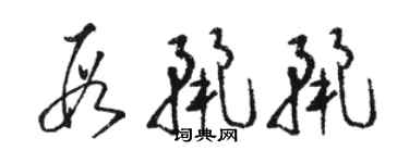骆恒光段丽丽草书个性签名怎么写