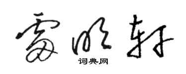 骆恒光雷明轩草书个性签名怎么写