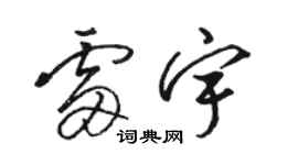 骆恒光雷宇草书个性签名怎么写
