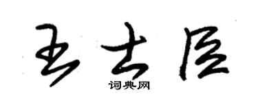 朱锡荣王士臣草书个性签名怎么写