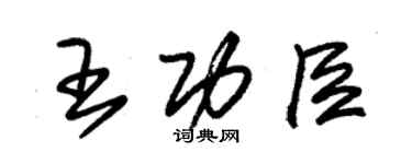 朱锡荣王功臣草书个性签名怎么写