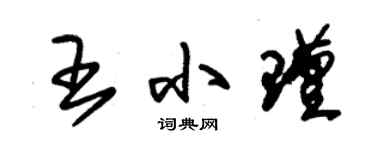 朱锡荣王小瑾草书个性签名怎么写