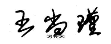 朱锡荣王尚瑾草书个性签名怎么写