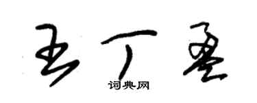 朱锡荣王丁盈草书个性签名怎么写