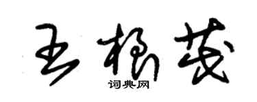朱锡荣王根茂草书个性签名怎么写