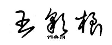 朱锡荣王彩根草书个性签名怎么写
