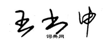 朱锡荣王书申草书个性签名怎么写