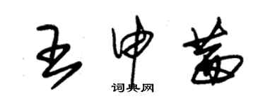朱锡荣王申茜草书个性签名怎么写