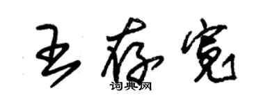 朱锡荣王存宽草书个性签名怎么写