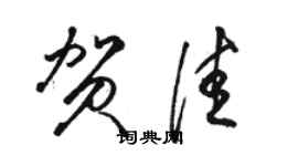 骆恒光贺佳草书个性签名怎么写