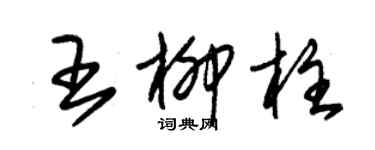 朱锡荣王柳柱草书个性签名怎么写