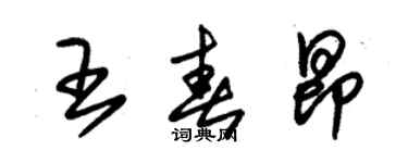 朱锡荣王春昂草书个性签名怎么写