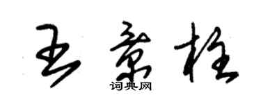 朱锡荣王景柱草书个性签名怎么写