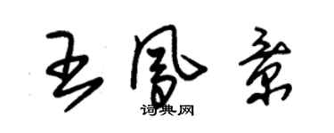 朱锡荣王凤景草书个性签名怎么写