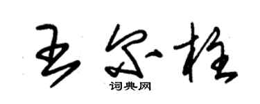 朱锡荣王尔柱草书个性签名怎么写