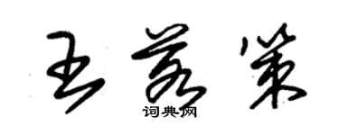 朱锡荣王若策草书个性签名怎么写
