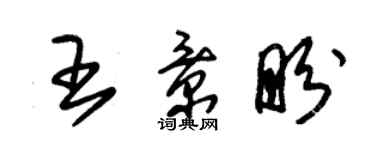 朱锡荣王景盼草书个性签名怎么写