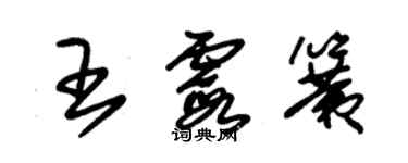 朱锡荣王霞簧草书个性签名怎么写