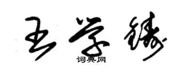 朱锡荣王学铸草书个性签名怎么写