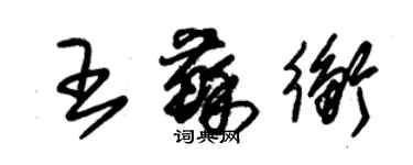 朱锡荣王苏衡草书个性签名怎么写