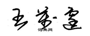 朱锡荣王万霆草书个性签名怎么写