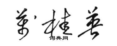 骆恒光万桂英草书个性签名怎么写