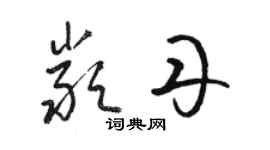 骆恒光严丹草书个性签名怎么写