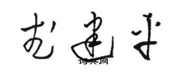 骆恒光武建平草书个性签名怎么写