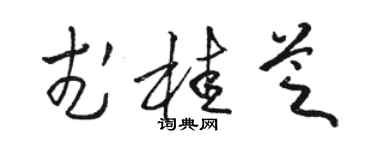 骆恒光武桂芝草书个性签名怎么写
