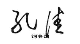 骆恒光孔佳草书个性签名怎么写