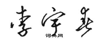 骆恒光李宇春草书个性签名怎么写