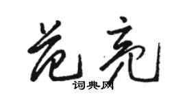 骆恒光范亮草书个性签名怎么写